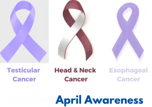April is Testicular, Head and Neck and Esophageal Cancer Awareness Month